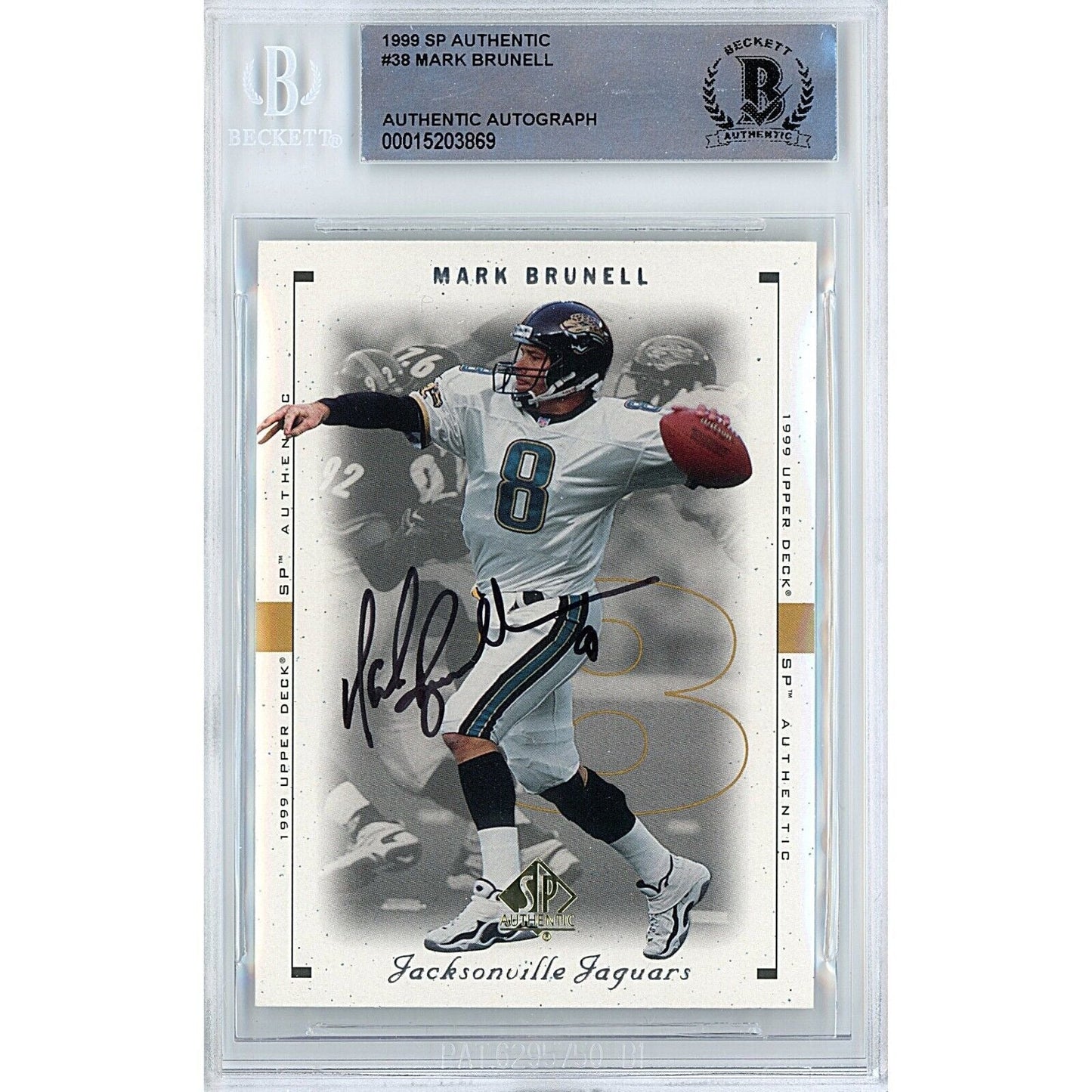 Mark Brunell Jacksonville Jaguars Signed 1999 Upper Deck SP Card BAS Auth Auto Slab