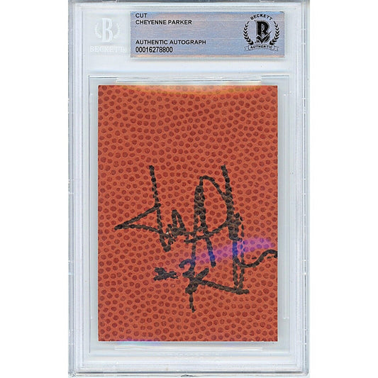 Cheyenne Parker Atlanta Dream Autographed Basketball Cut — Beckett Authentication