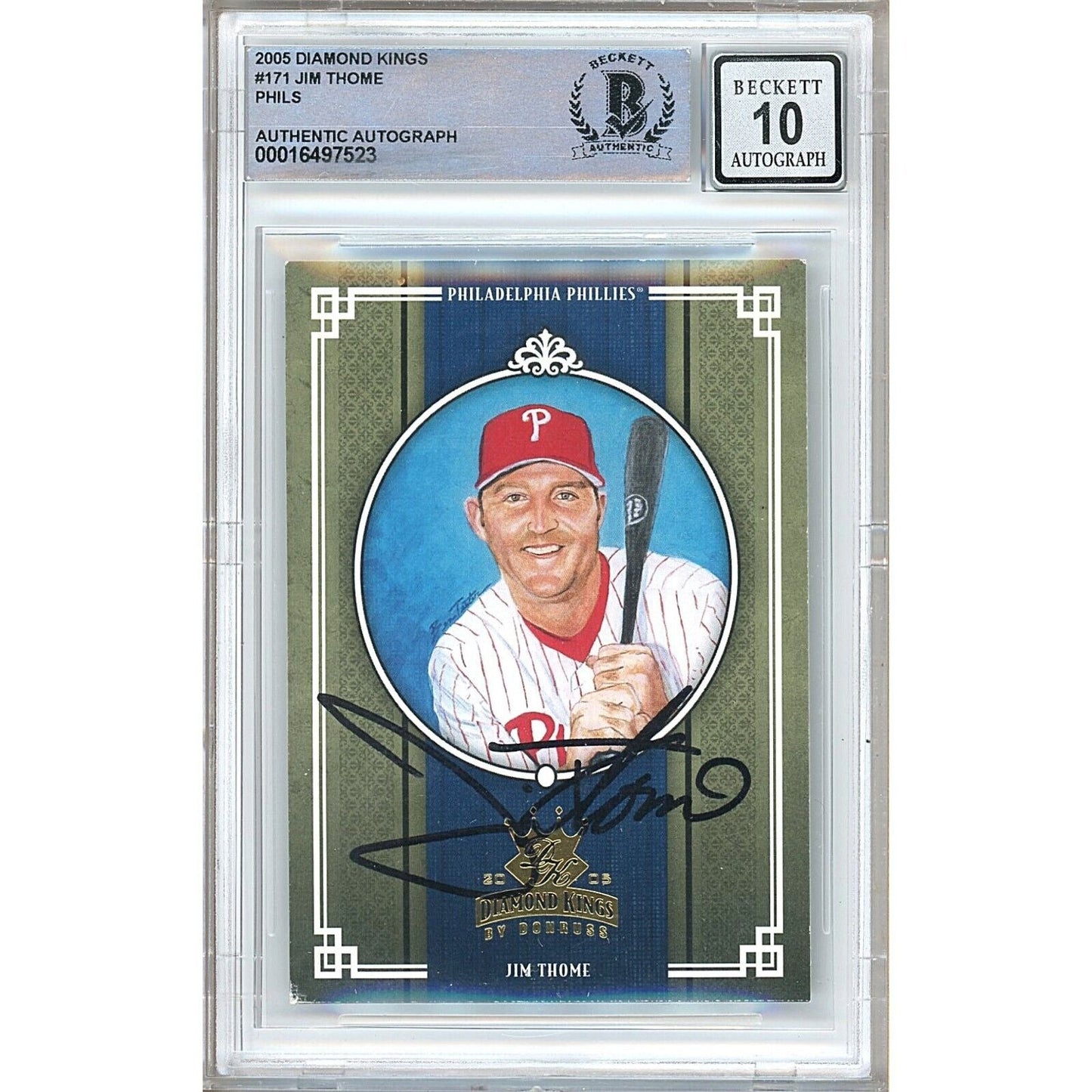 2005 — Jim Thome Philadelphia Phillies Autographed Trading Card — Beckett Authentication