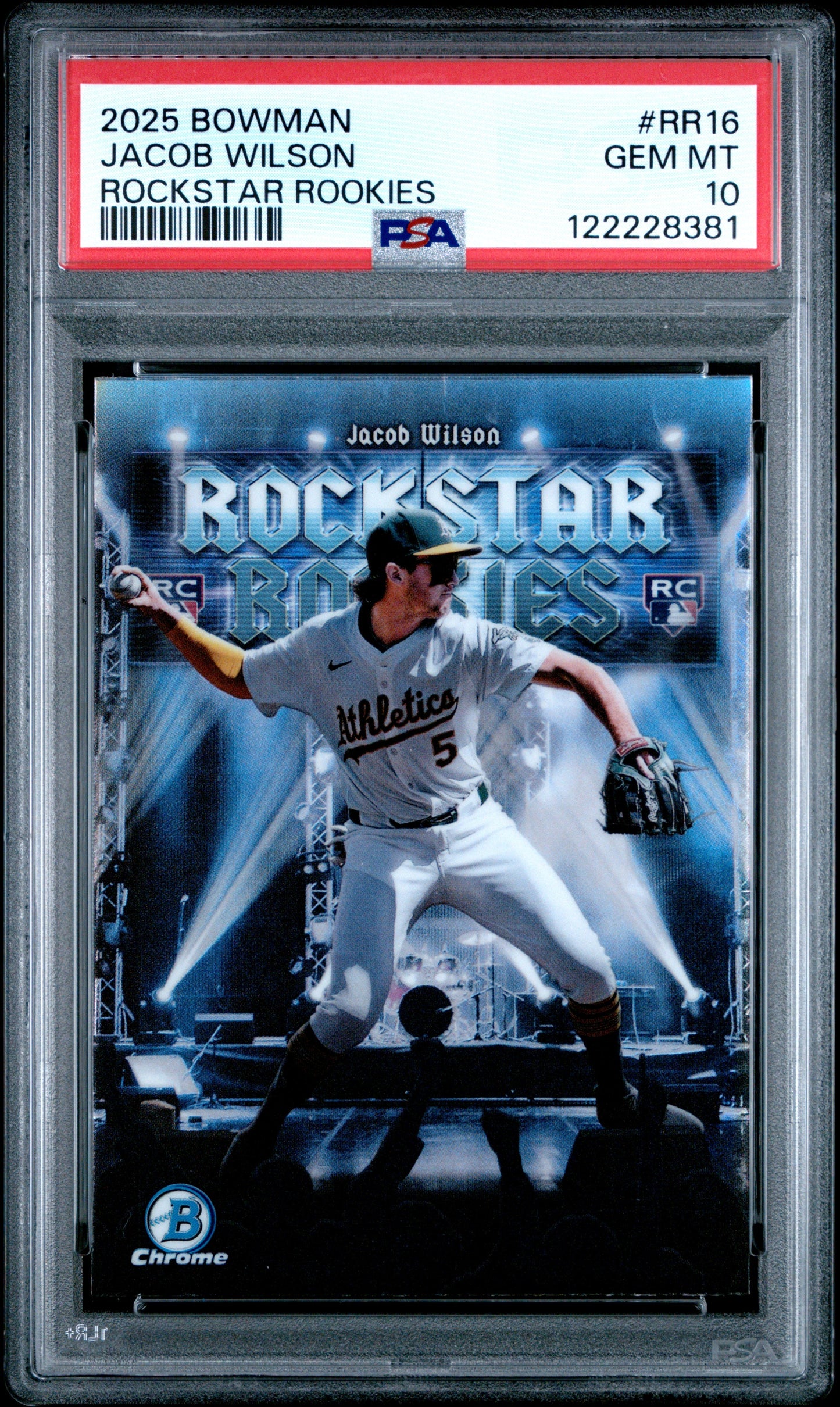 Graded 2025 Topps Bowman Jacob Wilson #RR16 Rockstar Rookies Rookie RC Baseball Card PSA 10 Gem Mint