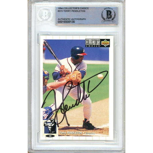Terry Pendleton Atlanta Braves Signed 1994 Collectors Choice Card Beckett Authentic Auto