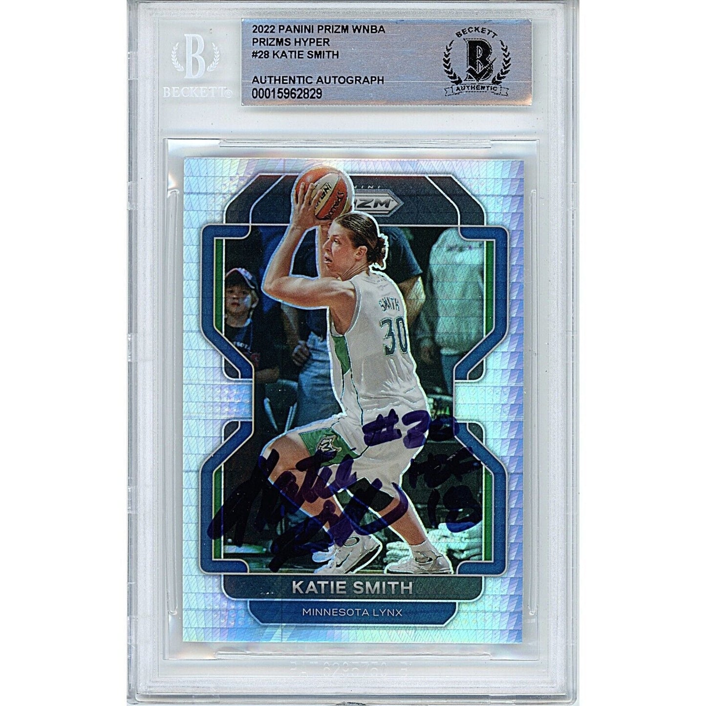 2022 Panini Hyper Prizm WNBA — Katie Smith Minnesota Lynx Autographed Trading Card — Beckett Authentication