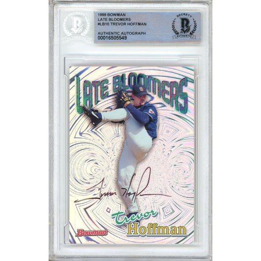 Trevor Hoffman San Diego Padres Signed 1999 Bowman Late Bloomers Card Beckett Auth Auto
